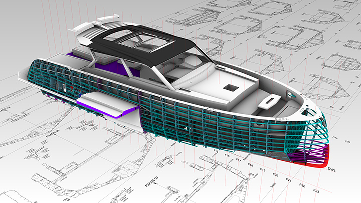 of the boat based on the general construction plan and scantling